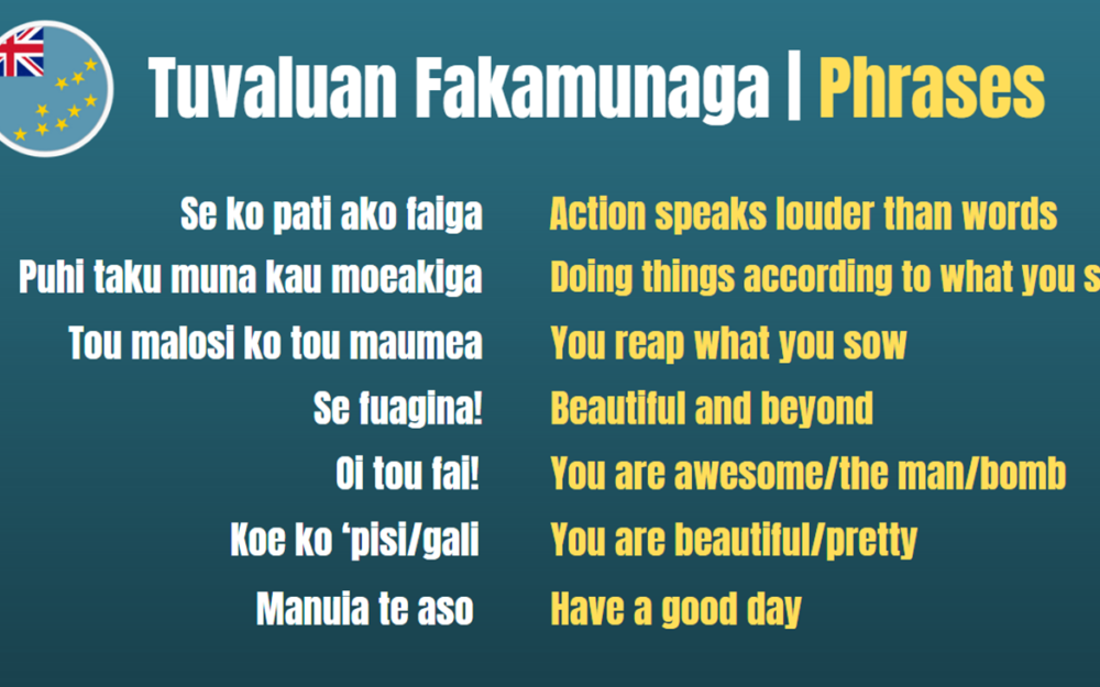 Tuvalu Common Phrases