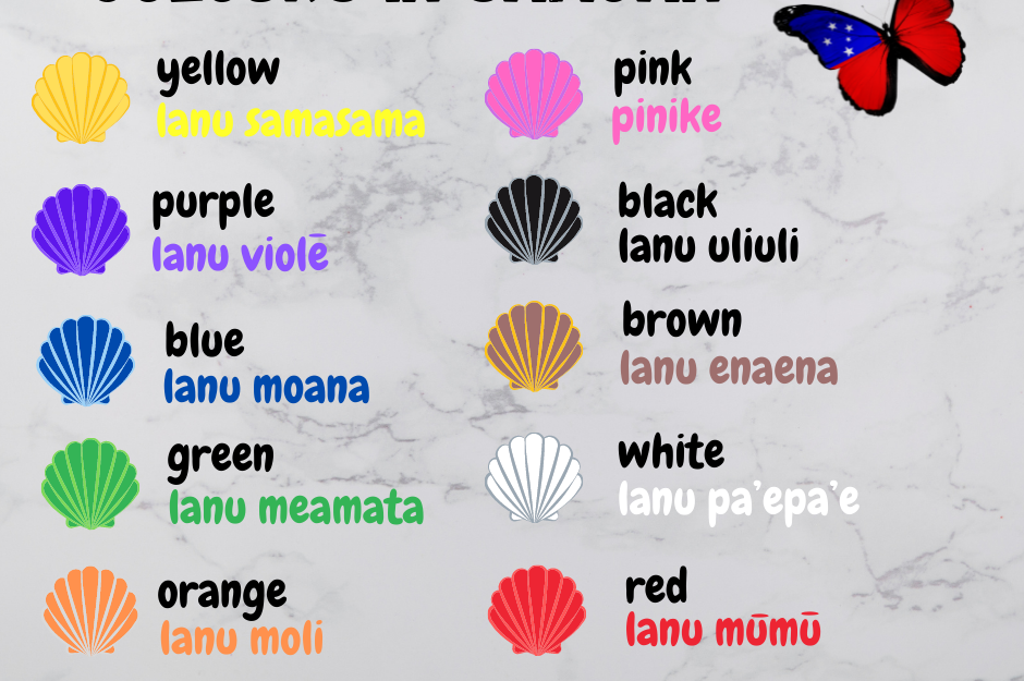 Colours in Samoan Language