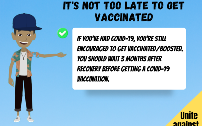COVID-19 not too late to get vaccinated