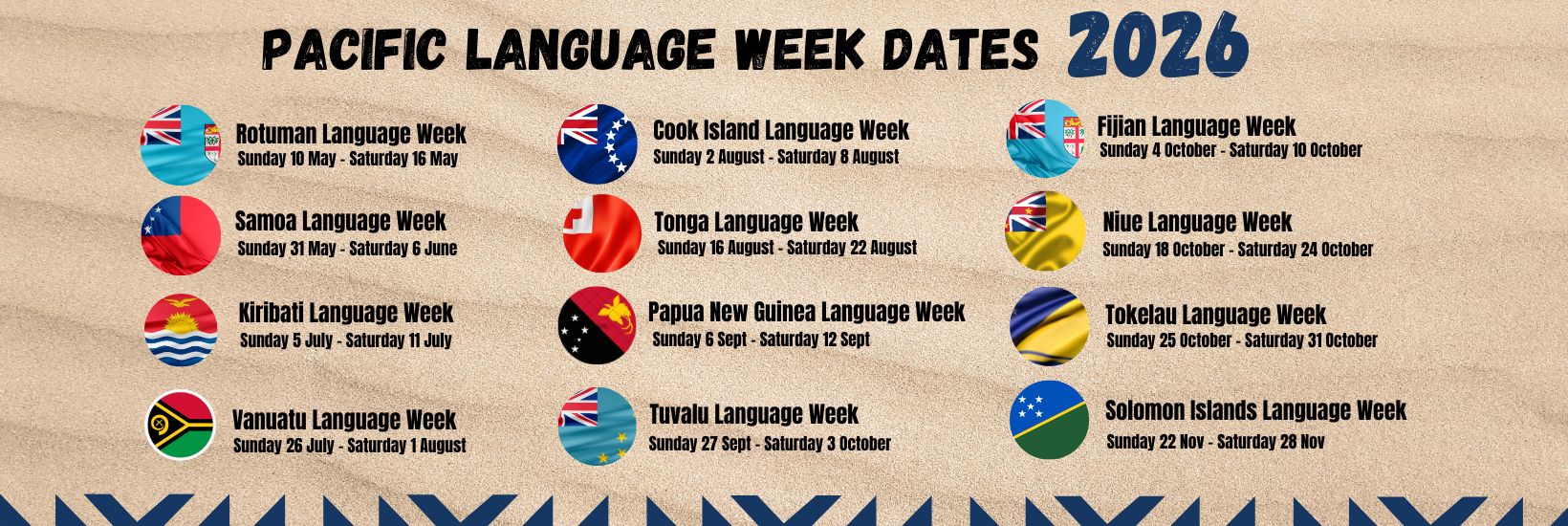 Pacific Language Weeks Dates 2026